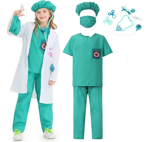 T Disfraz Cosplay De Médico Enfermera Día Del Niño Traje Nuevo