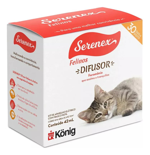 Serenex Gatos Difusor + Refil 42 Ml Feromônio Que Acalma