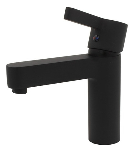 Monomando Lavabo U Ovalin Baño Acero 304 Corto Negro Mate