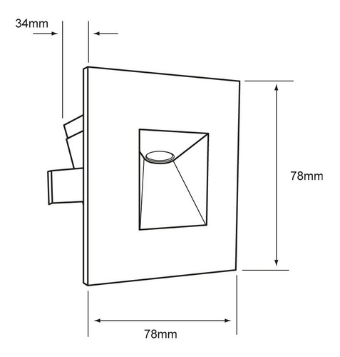 Imagen 4 de 5 de Lámpara De Cortesía Led Interior Negra 3w Luz Cálida