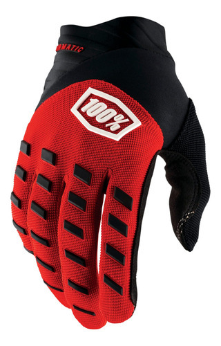 Guante de motocross 100% rojo Airmatic para moto trail, color rojo/negro, talla M