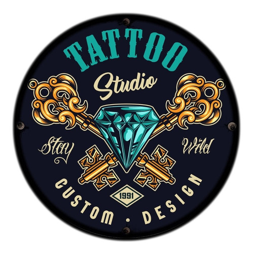 #177 - Cuadro Decorativo Vintage 30 Cm / Tattoo Tatuajes 