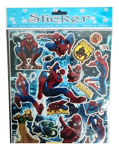 Stikers Surtidos Calcomanias Personajes 10 Plantillas