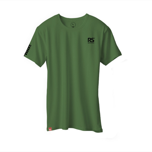 Camiseta Rs Performance Verde Militar Estampa Burnout