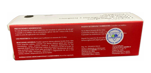 Lumboxen Gel Naproxeno Con Lidocaina 35 G Maver