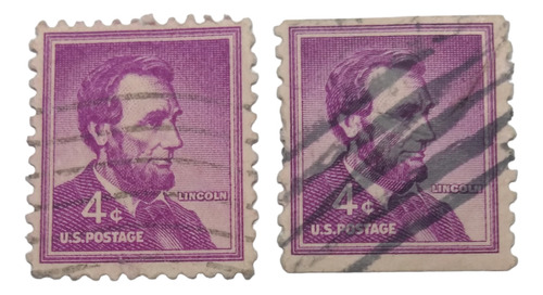 Timbres Postales Estados Unidos 1952 Lincoln 4 Centavos 