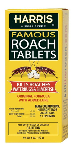 Imagen 1 de 4 de Harris Tabletas Para Cucarachas 6oz.