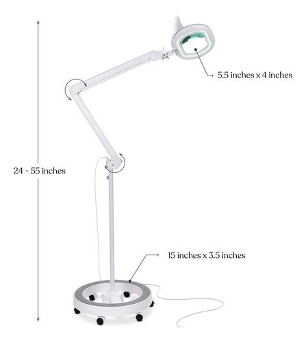 Brightech Lightview Pro Lupa Soporte Luz Lampara Pie Aumento