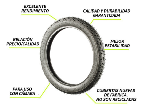 Cubierta Delantera Moto Protork 2.75 R 17 Str6000 Wave Zb