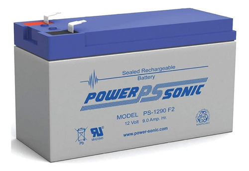 Power-sonic Ps-1290 - Batería Sla Recargable De 12 Voltios Y