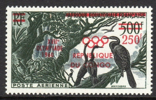 Estampillas República Del Congo 1960 - Juegos Olimpicos  Ave