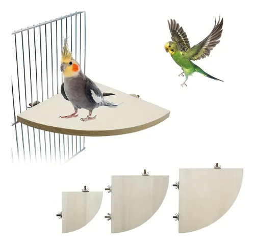 Set De Perchas De Madera Esquineras Pajaros Aves Loros