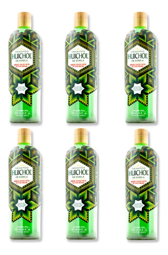 Pack X6 Shampoo Huichol Sabila 400 Ml / Limpieza Profunda