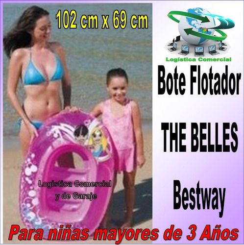 Bote Infantil Inflable Flotador Para Niñas Bestway 102x69c