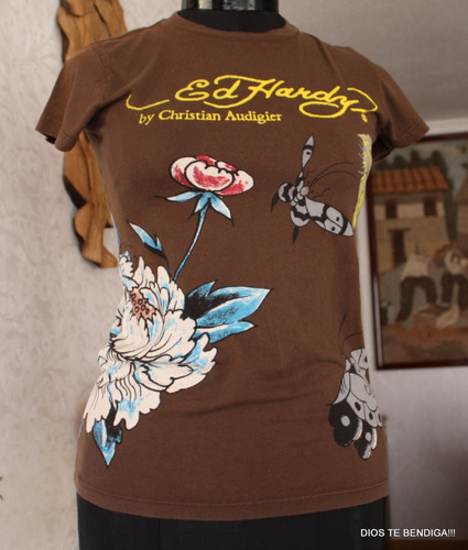 Don-ed Hardy Designs Polera Mujer  Estampada S