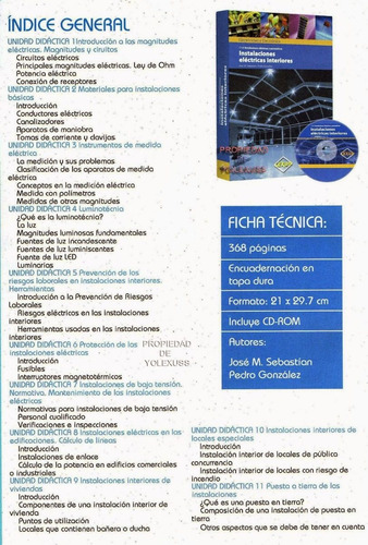 Imagen 2 de 8 de Libro De Instalaciones Electricas Interiores Con Cd Rom Orig