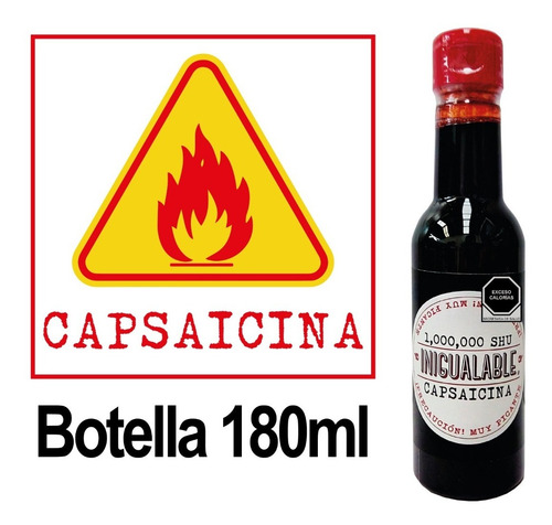 Imagen 2 de 3 de Capsaicina Extracto 1 Millón Shu 180ml Ultra Picante Alitas