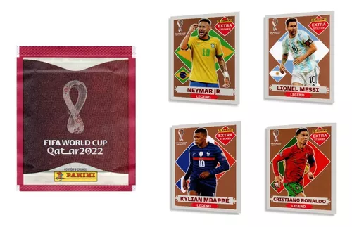 4x messi mbappe ronaldo neymar Extra sticker Bronze w cup 2022 panini