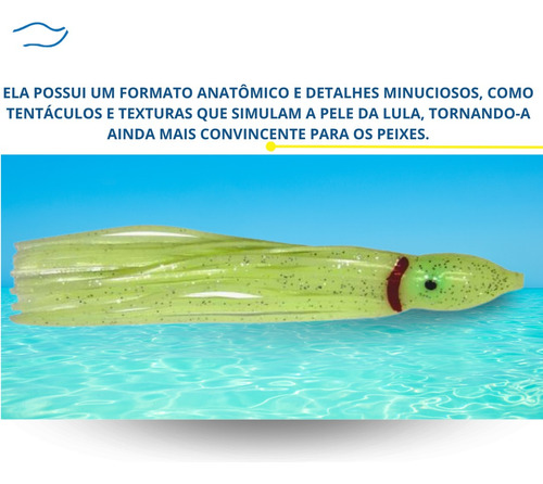 Isca Pesca Artificial Lula Maruri Robalo Pesca Corrico Kit 6