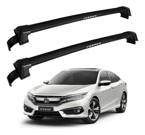 Barras De Techo Eqmax New Wave Honda Civic 2017+ Negro