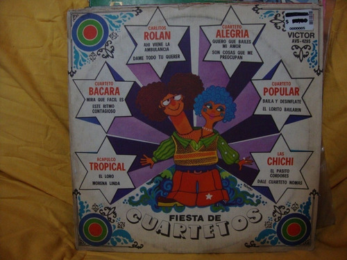 Vinilo Fiesta De Cuartetos Bacara Chichi Rolan Popular C3