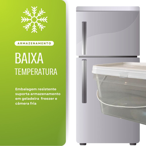 Balde 2-4l Para Armazenamento De Alface-kit 10 Pçs