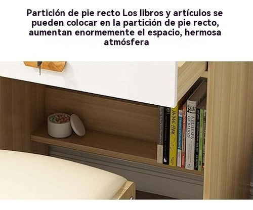 Tocador De Dormitorio Incluye Tabur Con Espejo Led Moderno