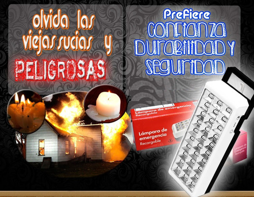 Lampara Emergencia Recargable Encendido Automático Increíble