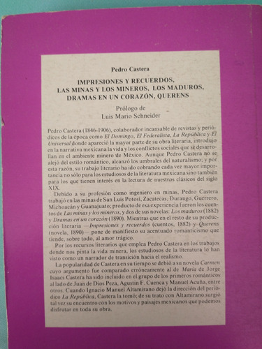 Impresiones Y Recuerdos De Pedro Castera - Primera Edición (Usado)