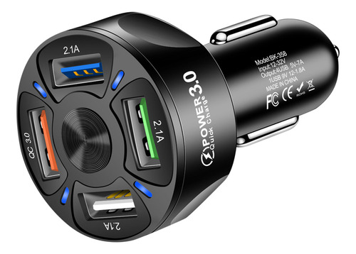 Adaptador Bluetooth Inalámbrico 4 En 1 3.1a Qc 3.0 De Carga