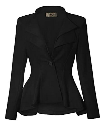 Hybrid & Company Blazer De Oficina Con Hombrera Afilada Y So