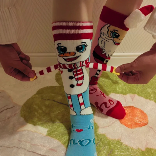 Medias Navideñas Con Dibujos Animados De Papá Noel En 3d, Es