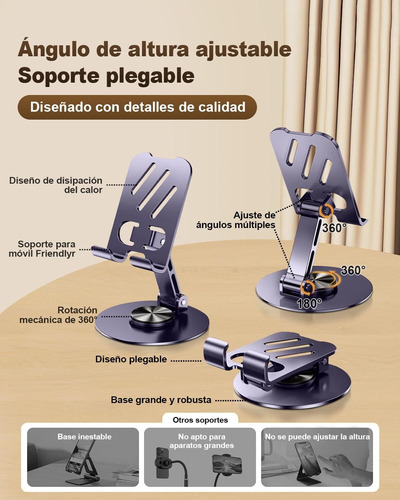 Soporte Para Celular, Universal Escritorio Soporte Ajustable