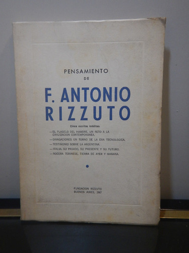 Adp Pensamiento De F. Antonio Rizzuto / Ed Fundacion Rizzuto