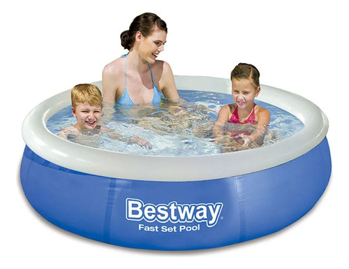 Piscina Inflável Fast Set 1.400 Litros Bestway Cor Azul