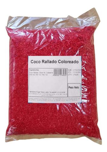 Coco Rallado Alzol Rojo X1/2 Kg - Cotillón Waf