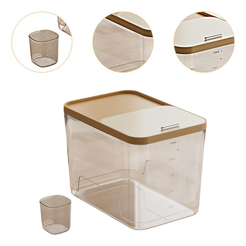 Recipiente De Almacenamiento De Alimentos De Cubo De Arroz L