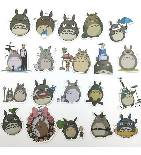 Imagen 3 de 5 de Totoro - Set De 50 Stickers / Calcomanias