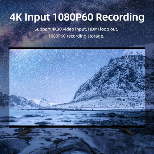 Caixa De Gravador De Vídeo Hd 7d Com Tela 4k Unisheen