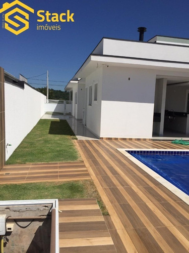 Casa Residencial Nova, Totalmente Terrea, Localizada No Condomínio Residencial Dos Lagos, Em Itupeva - Sp, Tendo Área Construída De 320,00 M² Em Um - Ca01691