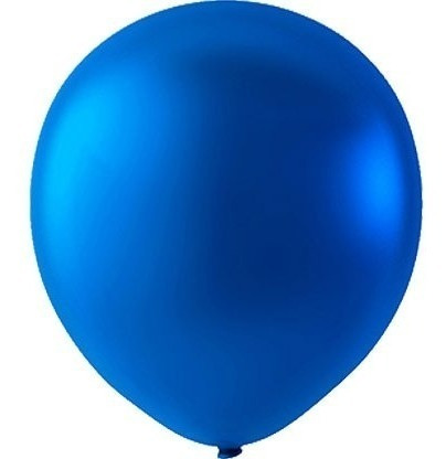 Imagen 3 de 7 de Globo Azul Rey Metalico Latex No 9 50 Pz Fiesta Decoración