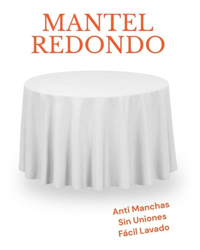 Mantel Redondo 3mts Tropical Mecanico Antimancha  