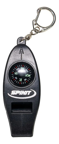 Brújula Spinit H4-1 Silbato Termómetro Supervivencia Camping Color Negro