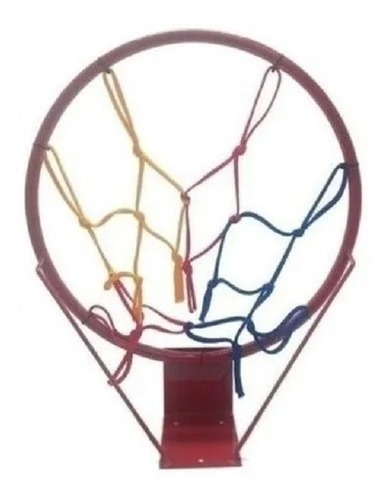 Imagen 4 de 8 de Aro De Basquet Basket Grande Nº 7 Con Red Para Pared