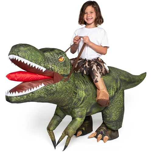 Disfraz Inflable De Trex Niños Divertidos Trajes De Di...