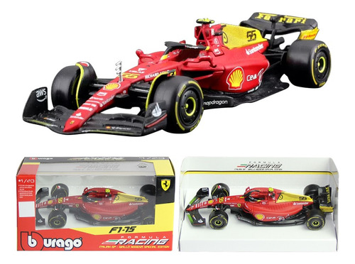 Juguetes Modelo Sainz Ferrari F1-75 De Bburago 1:43 Para El