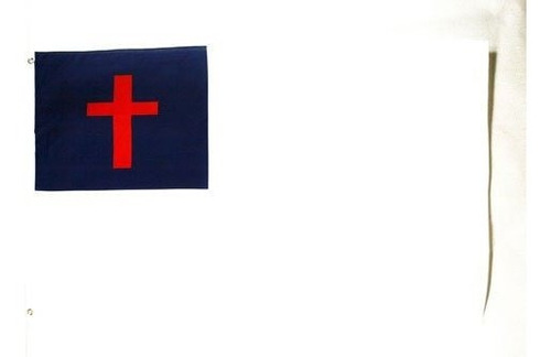 Bandera De Az Con Bandera De La Religión Cristiana De 2 X 3 