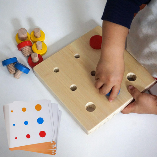 Montessori Juego De Mesa De Madera Multi-colores Ejercicio