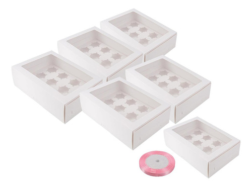 Caja Para Cupcakes Con 12 Agujeros, 6 Uds., Cajas Para ,