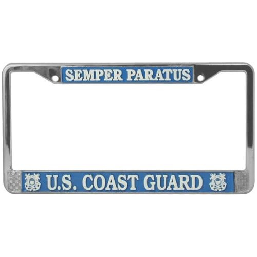 Marco De Placa De Licencia  U.s. Coast Guard Semper Par...